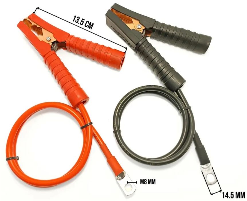 Кабель для інвертора з крокодилами 35 кв.мм М8 мідь довжина 150 см