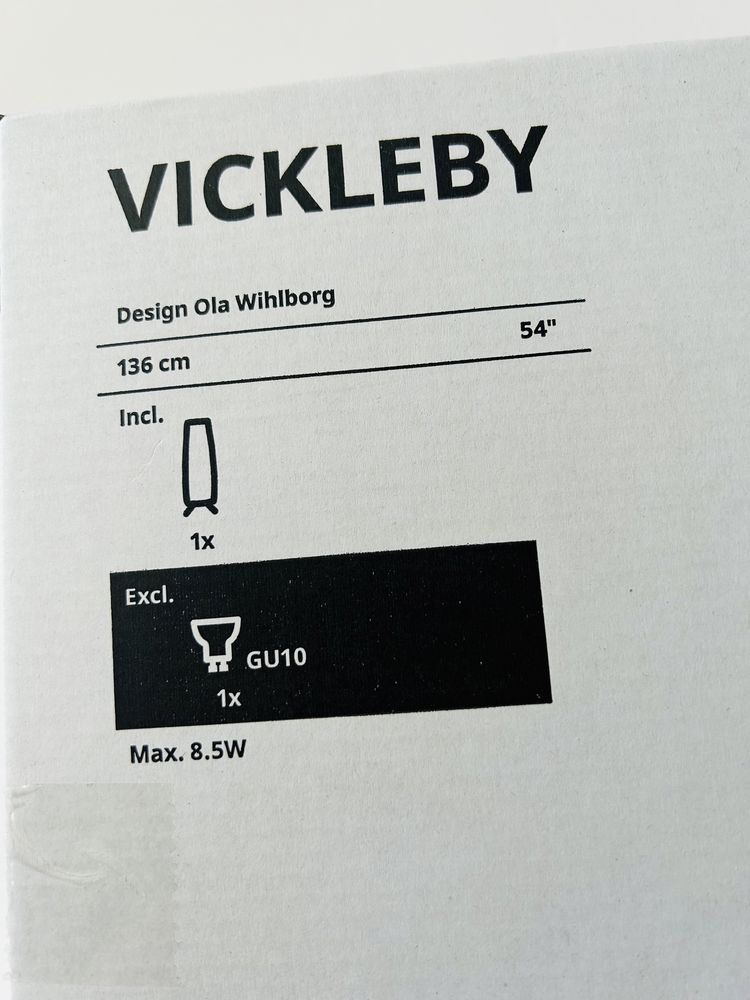 Lampa - Stojąca, Ikea Vickleby, Wys. 136cm, Nowa