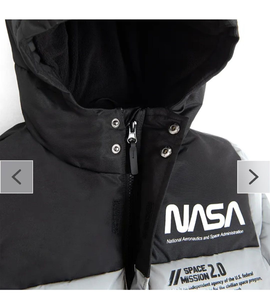 Kurtka chłopięca z kapturem ocieplana NASA