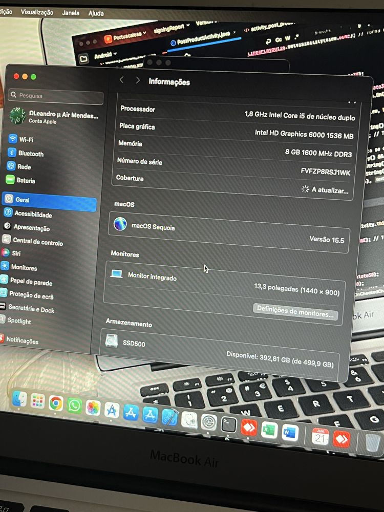 Mac air i5 512gb 8gb ram