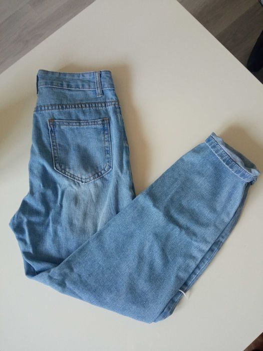 Shein jeans spodnie damskie z rozdarciami r 34/ XS pas 70
