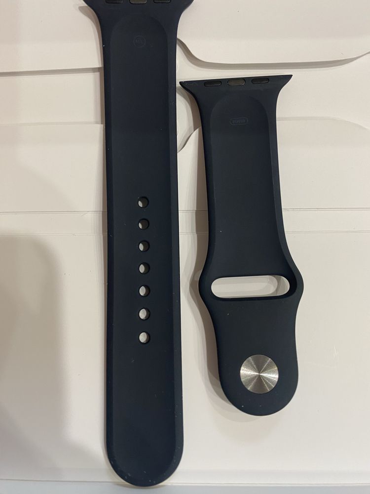 Ремінець на Apple watch M-L 45 mm чорний