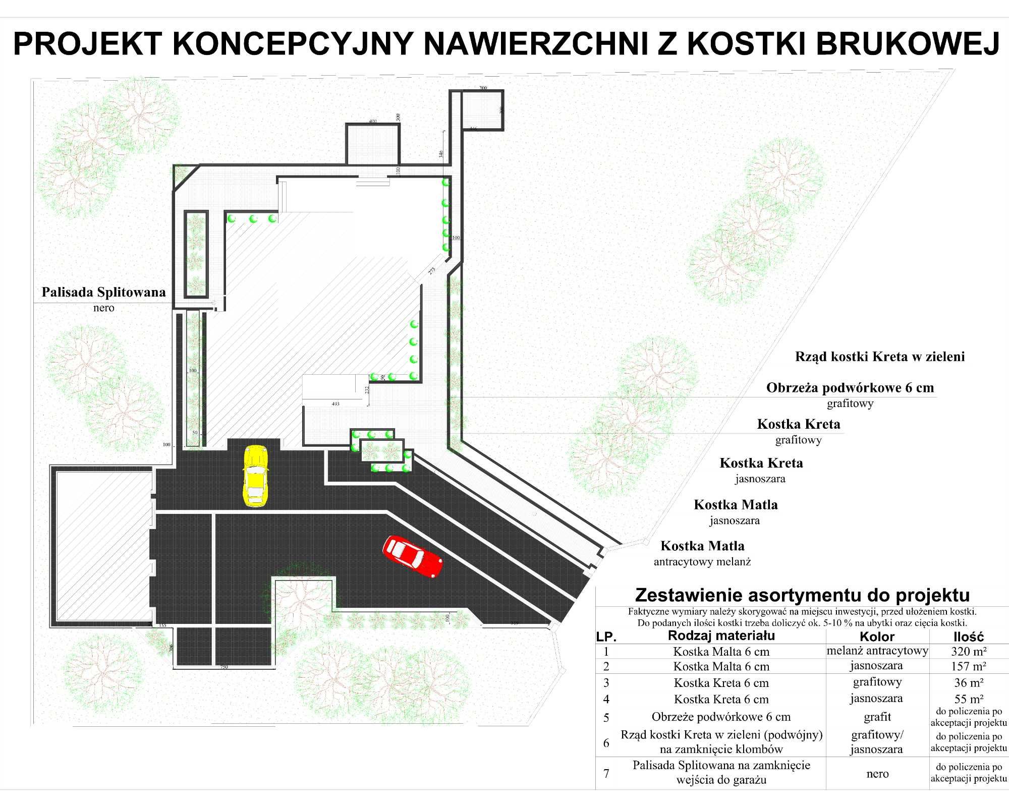 Projekt nawierzchni 2D