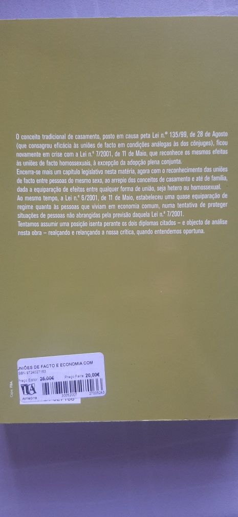 Uniões de Facto e Economia Comum