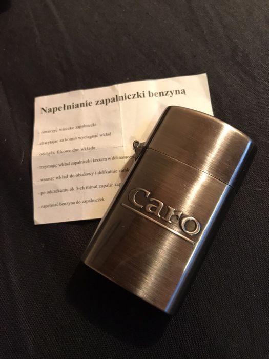 Zestaw zapalniczek Caro , popielniczka Caro, segregator Caro