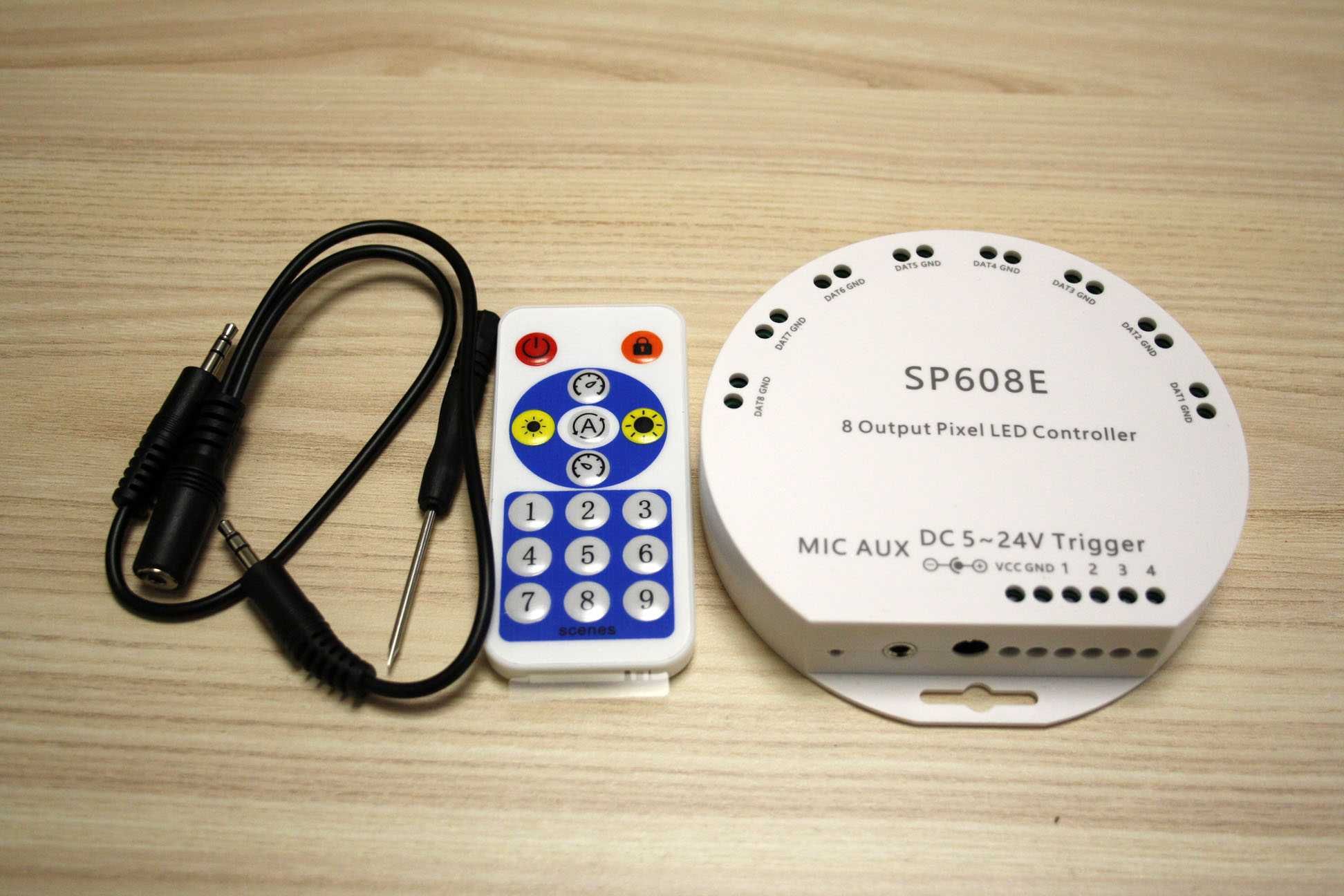 8 канальный контроллер для пиксельной светодиодной ленты SP608E