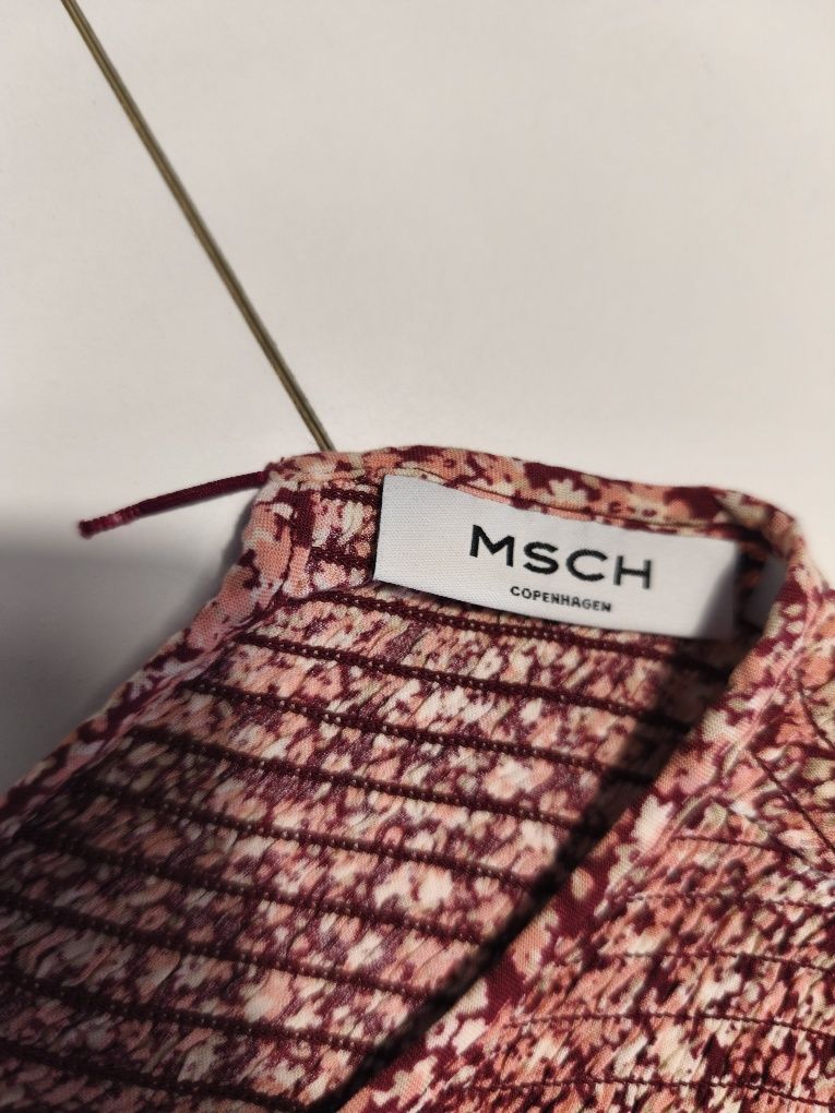 MSCH Copenhagen letnia sukienka wiskozowa z długim rękawem