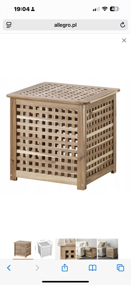 Kosz drewniany ikea stan BDB