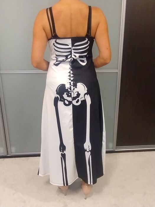 HALLOWEEN Długa sukienka na imprezę Halloween, karnawał