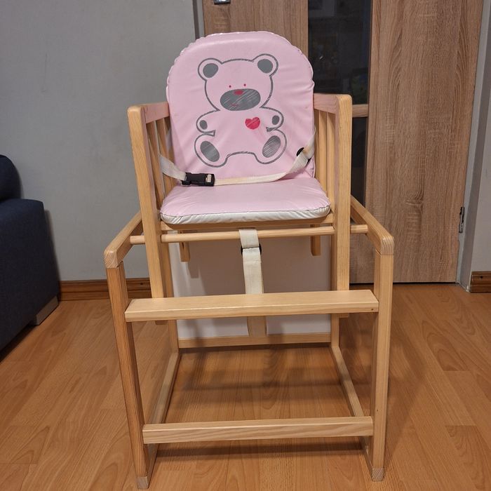 Krzesełko do karmienia drewniane