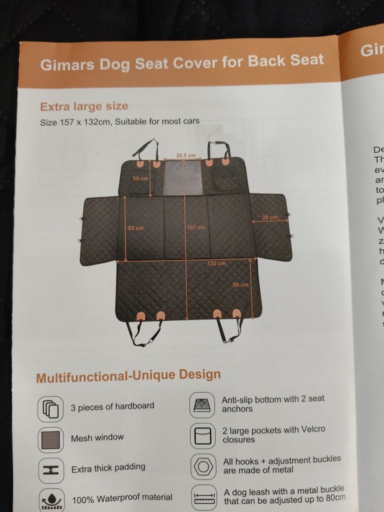 Mata dla psa do bagażnika transporter  Nowy 157x132 szybka wysyłka