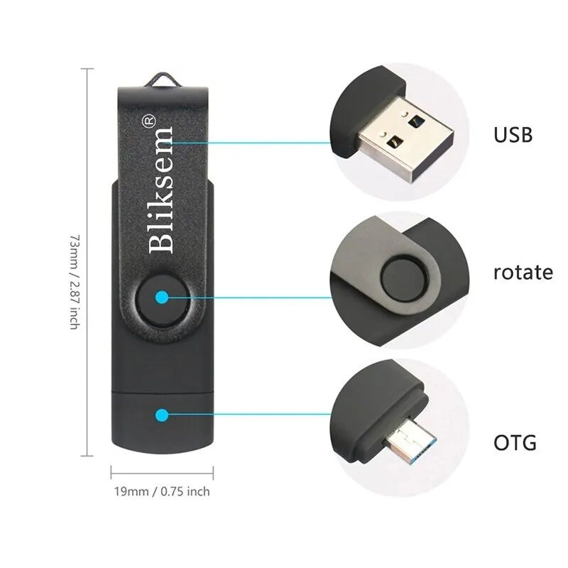 Флешка 64 gb.Високошвидкісний USB-флеш-накопичувач OTG Pen Drive 64 Gb