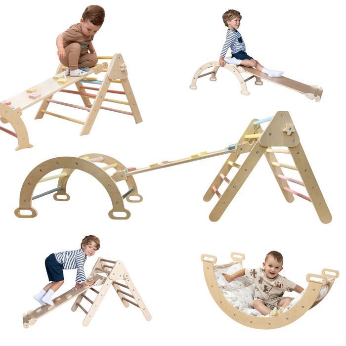 domowy plac zabaw Lama 3w1 - pastelowy