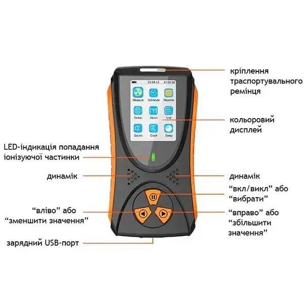 Дозиметр радіації професійний HFS-10 лічильник Гейгера