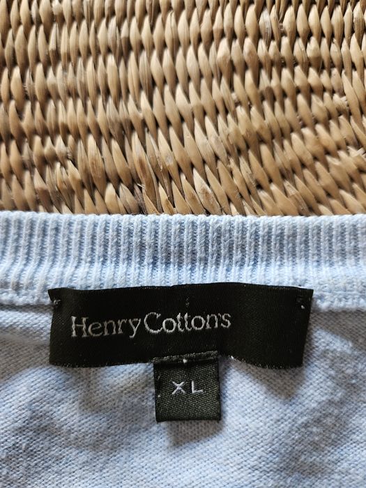 Henry Cottons zgrabny sweter light blue cotton r XL