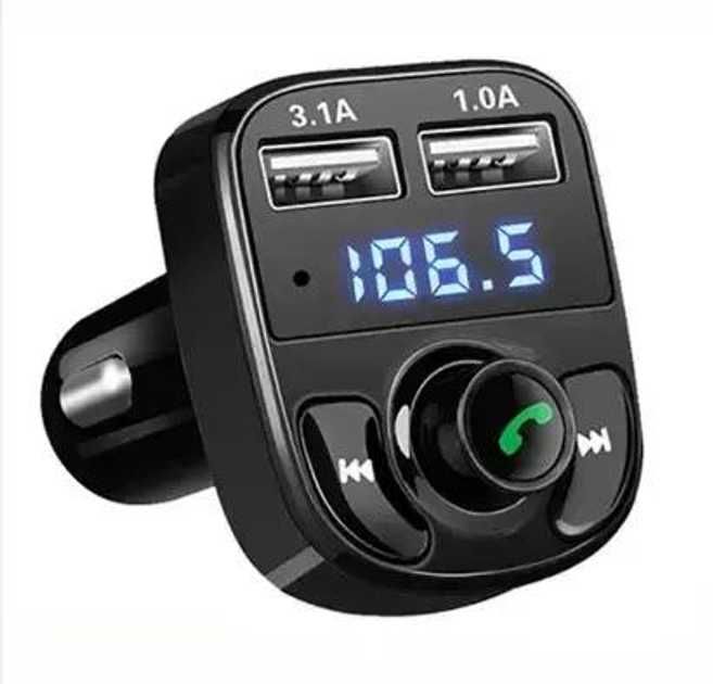 FM-модулятор трансмітер в авто з Bluetooth X8 і швидкою зарядкою нов..