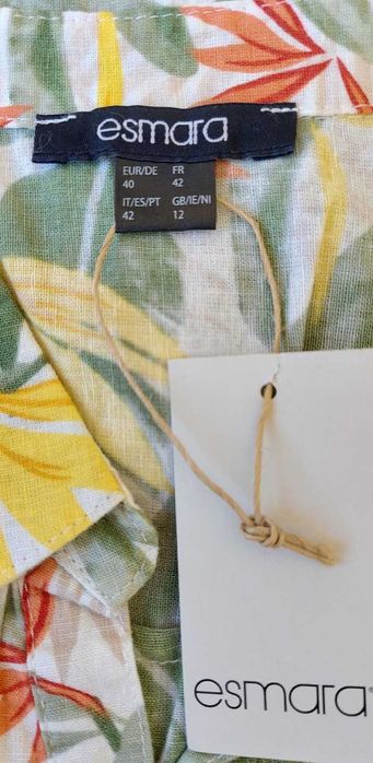 Платье летнее льняное Esmara, до колен, размер 40 (EUR/DE)