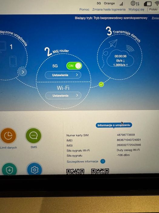 Router ZTE MC801A 5G biały