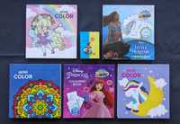 Книжки карманные раскраски для взрослых и детей Принцессы
