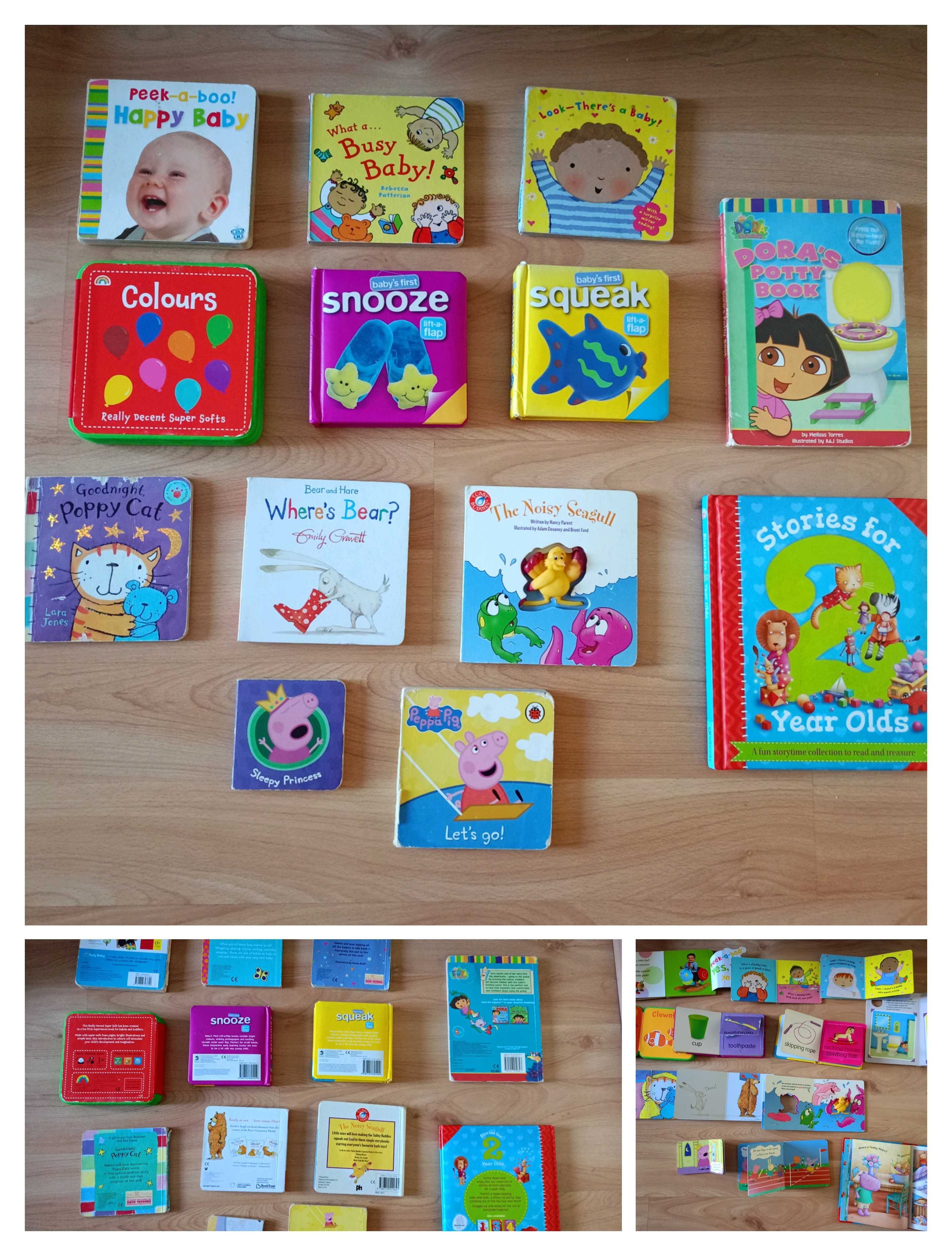 Książeczki kartonowe English first books 13 sztuk mega zestaw