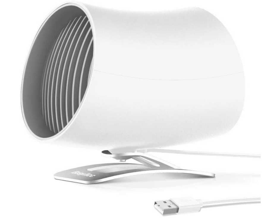 EASYACC WENTYLATOR WIATRAK ze stojakiem USB cichy biały