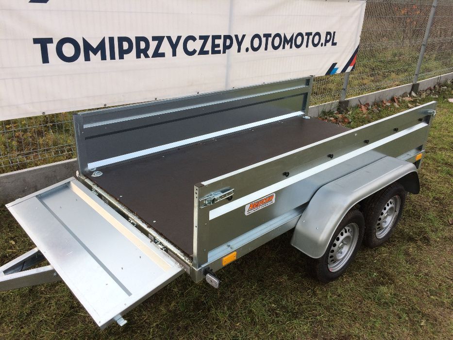 Dwuosiowa przyczepa Neptun 263x129 tandem 750 DMC dostawa cała Polska