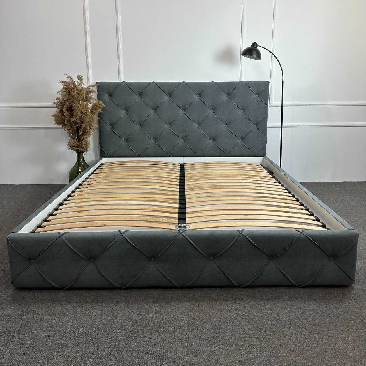 БЕЗКОШТОВНА ДОСТАВКА Нове ліжко з спинкою в тканині