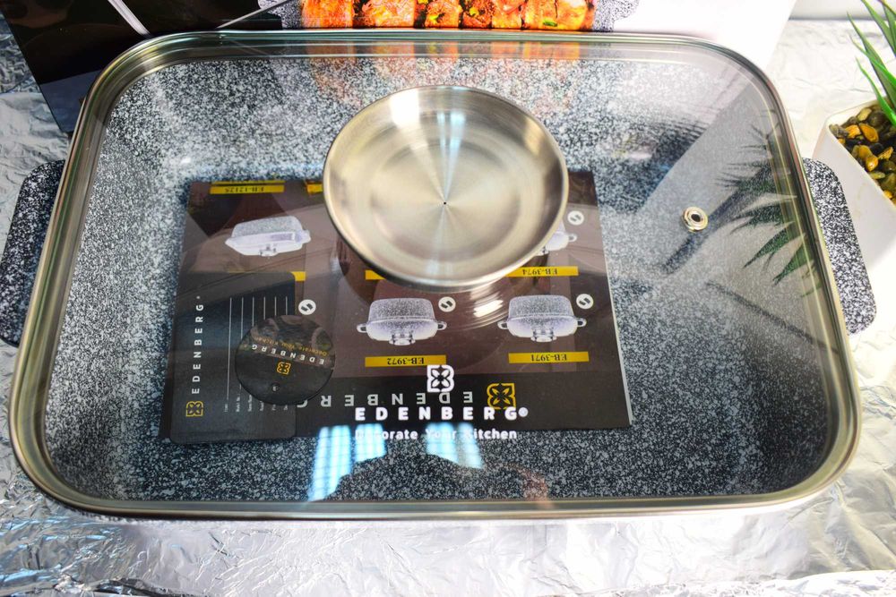 EB-12125 Жаровня З Кришкою Edenberg гранитное покрытие