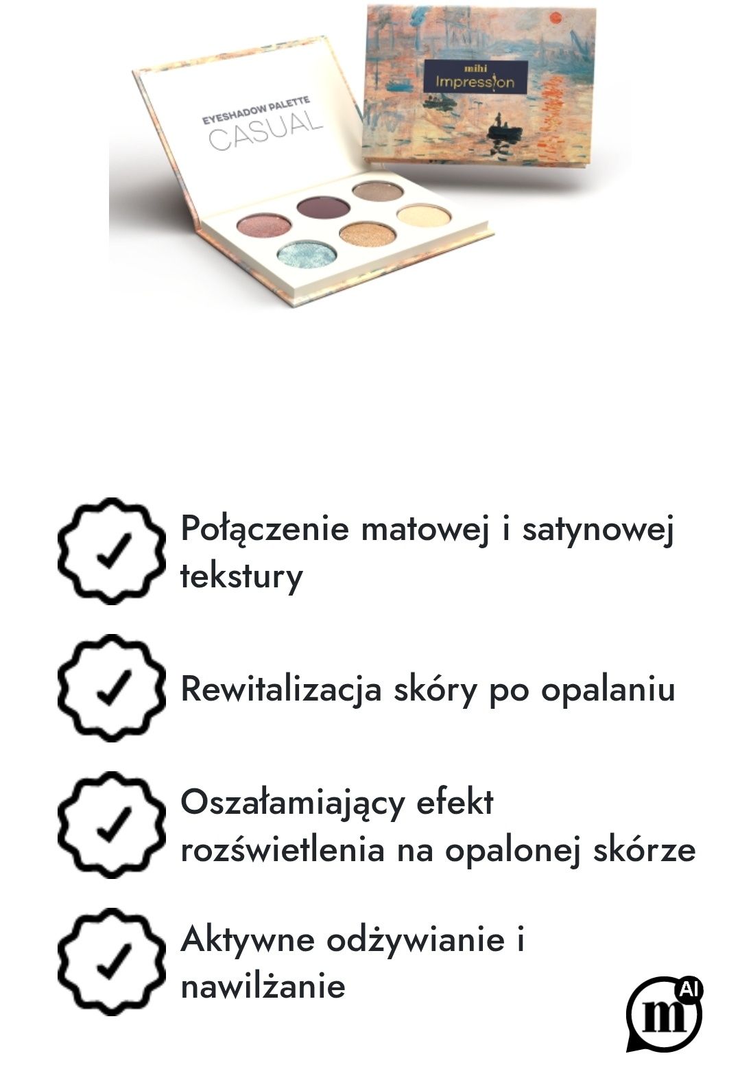 Paletka cieni do powiek MIHI Casual