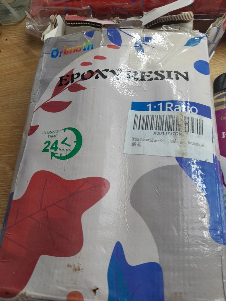 Zestaw żywicy epoksydowej 500ml pigmenty brokaty akcesoria
