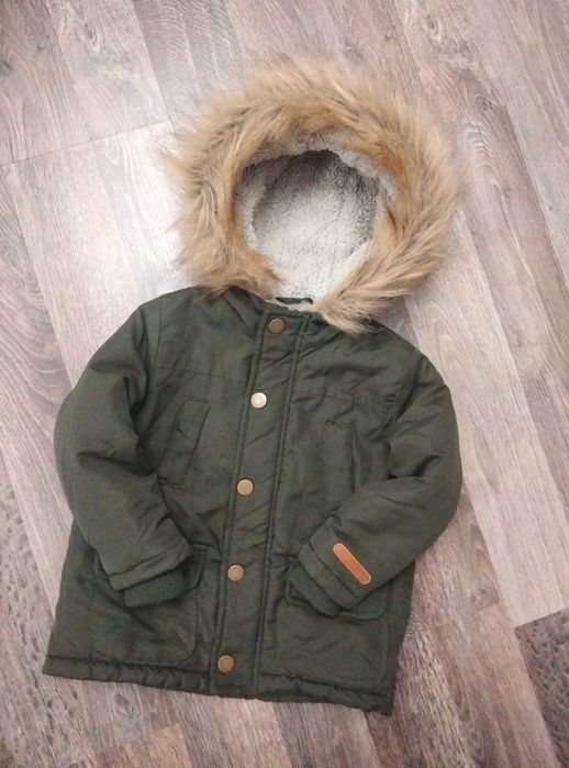 Тепла зимова куртка -парка на хлопчика 2-4 років