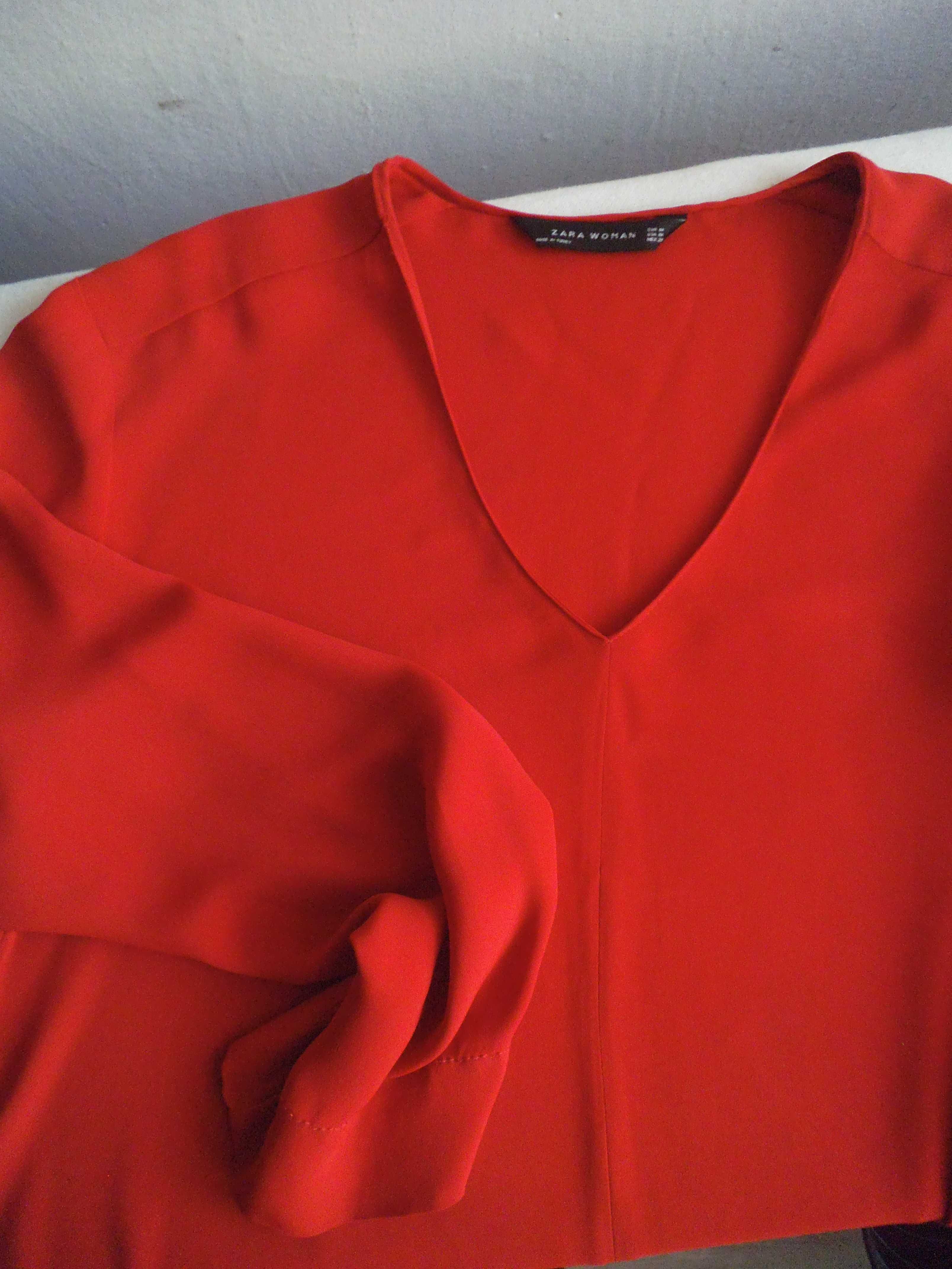 Bluzka czerwona Zara