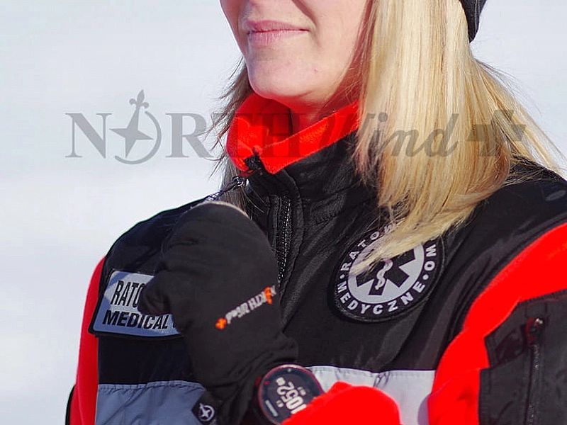 Polar DAMSKI ratowniczy North-Wind FLUO z kompletem emblematów odblask