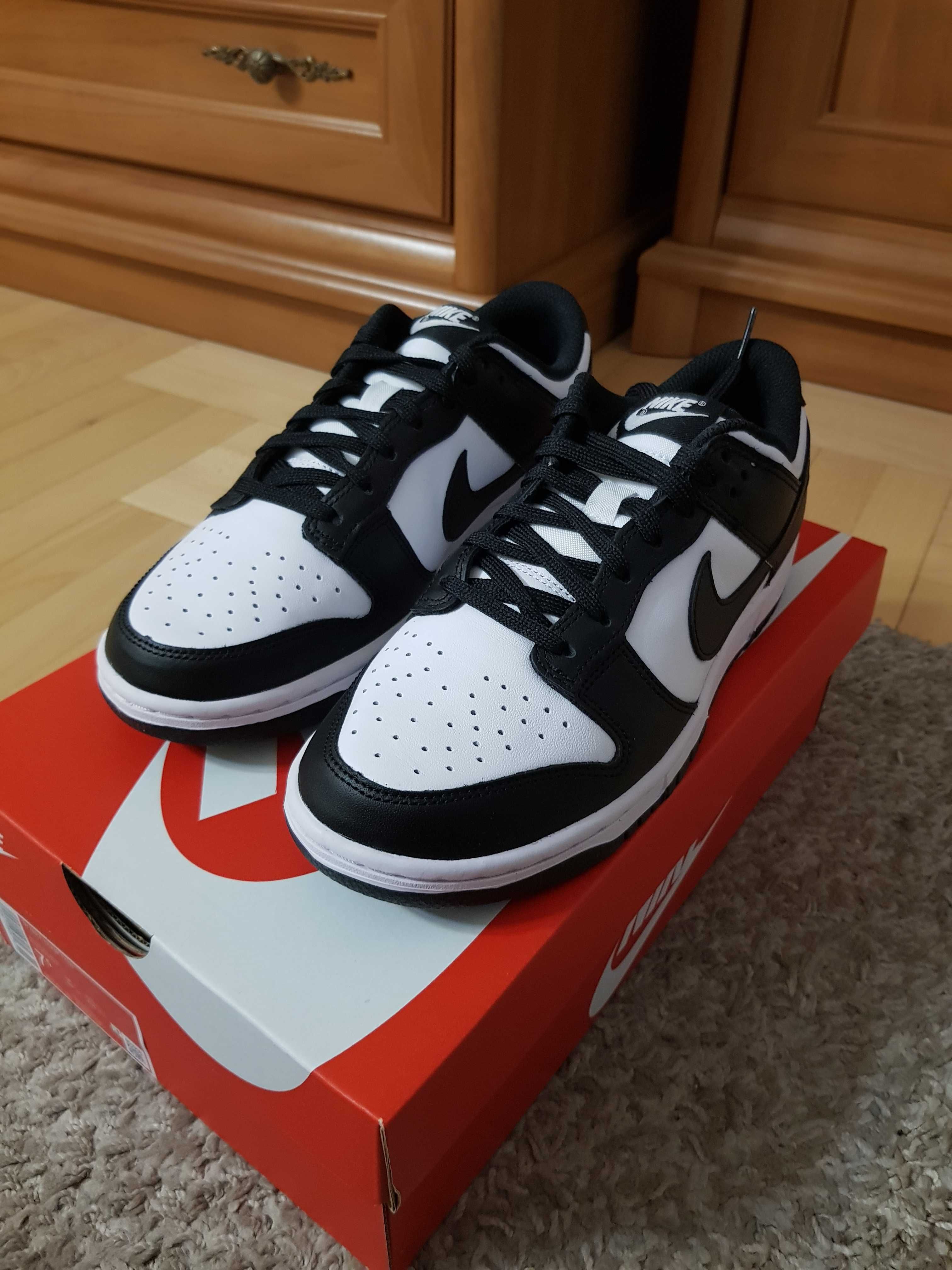 Nike 38,5-7,5US W dunk low panda nowe og box białe czarne