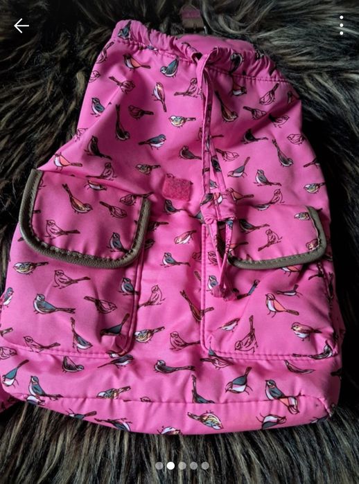 Plecak różowy w ptaszki