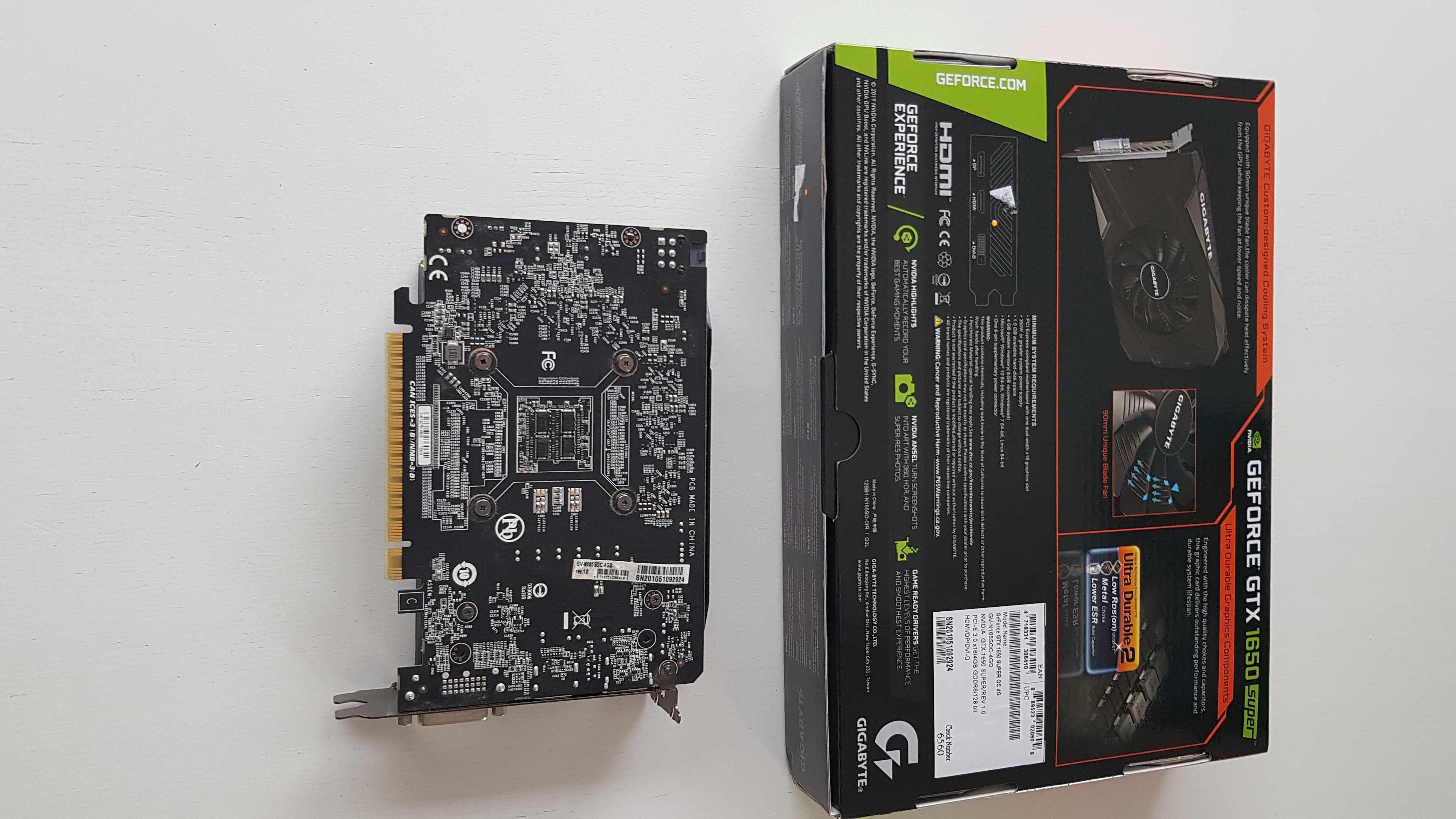 Gigabyte GEFORCE GTX 1650 SUPER GDDR6 - stan idealny