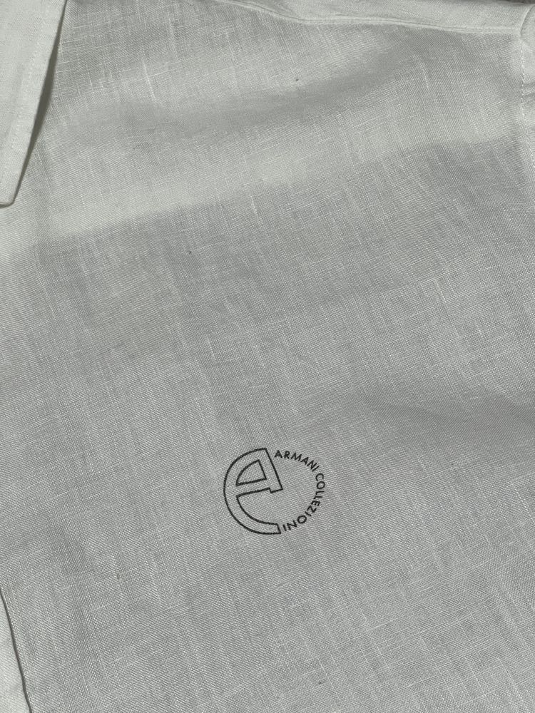 Лляна сорочка Armani Collezioni (оригінал, 100% льон)