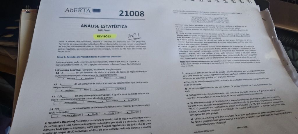 Compêndios diversos de estatística