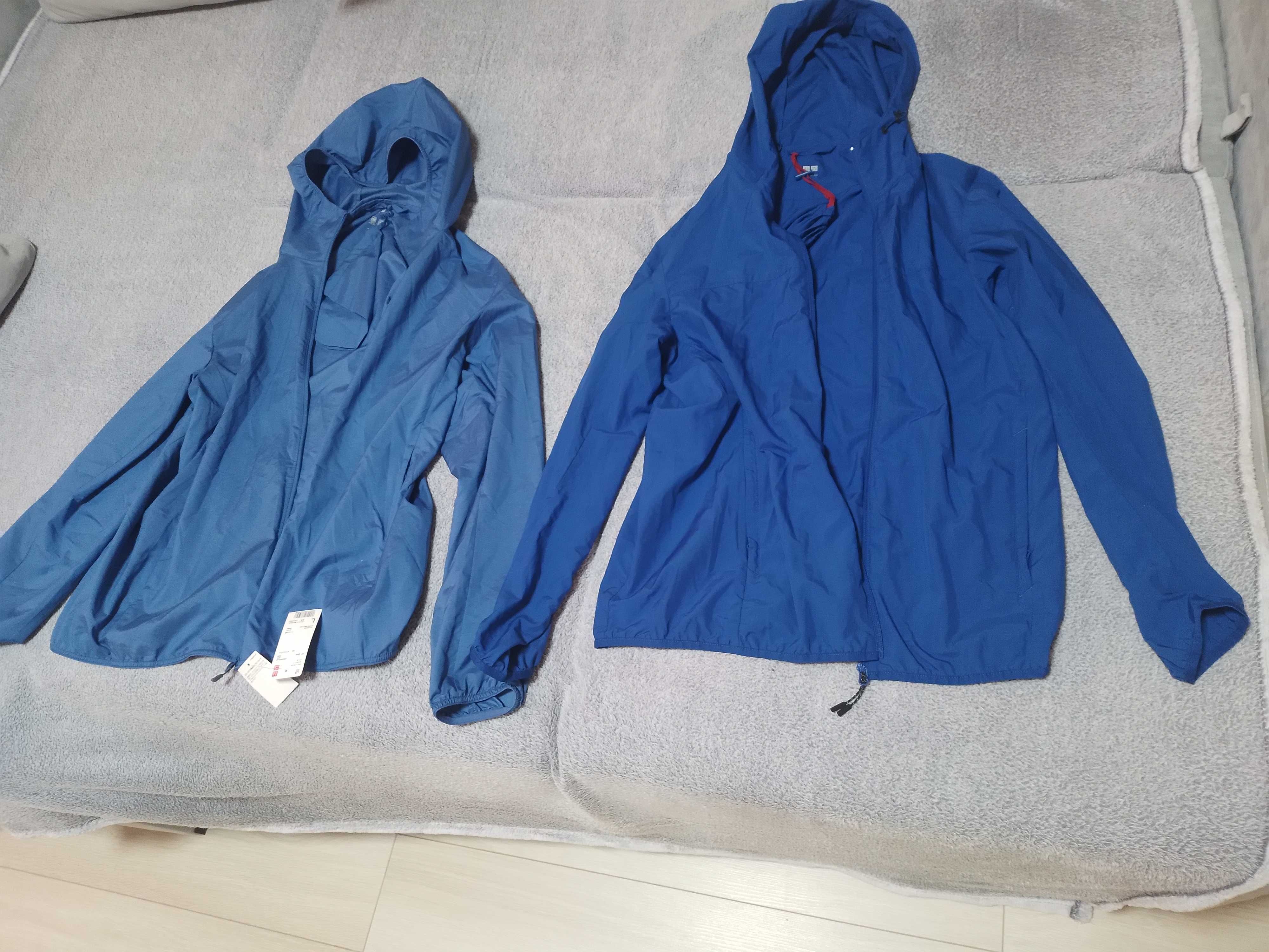 2 синие куртки ветровки uniqlo