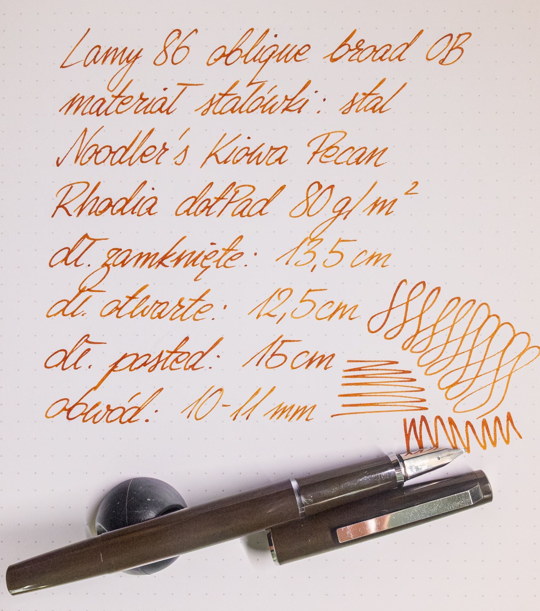 Lamy 86, Oblique broad (OB) + Extra Fine (EF), 585, pióro wieczne