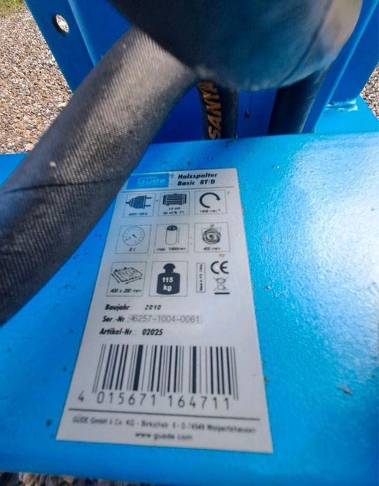 Rębak łuparka do drewna Gude 8 T