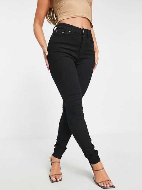 НОВІ чорні вузькі джинси на 42-48розм.