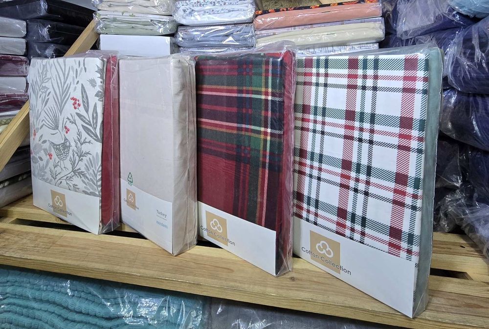 Байкові турецькі простирадла 160х200 на гумці з 2 наволочками 50х70