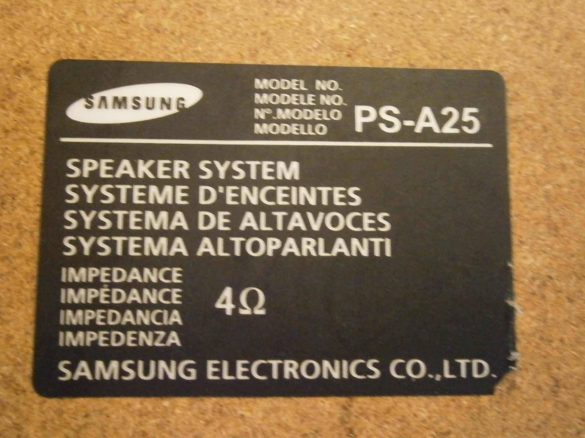 Kolumny Samsung PS-A25 czarne dwudrożne bass reflex