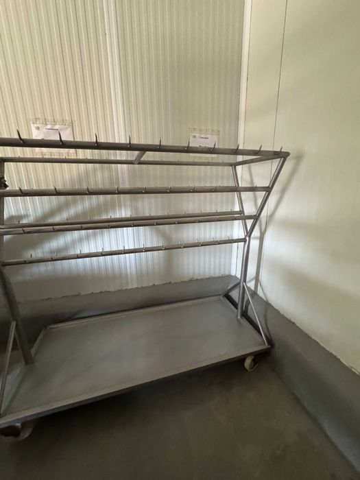 Suporte Móvel em Inox para Fumeiro/Charcutaria - 80x180x165cm