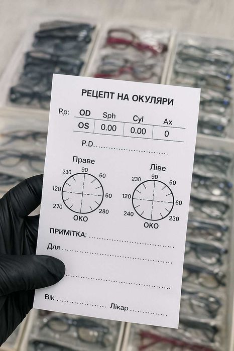 Очки На Виготовлення Під Замовлення від +|- 0 до 20 Багато вибору