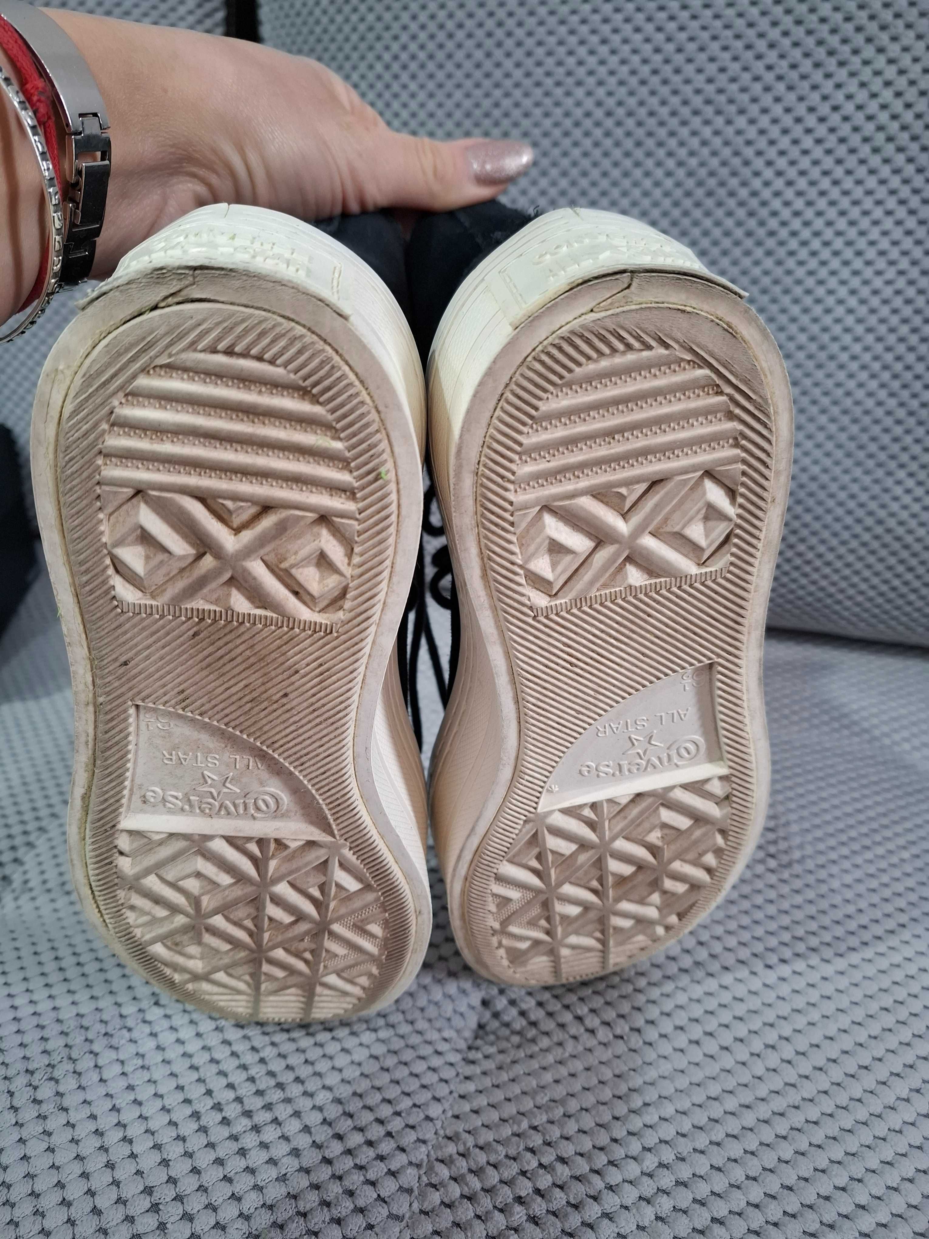 Czarne skórzane trampki Converse rozm. 39,5