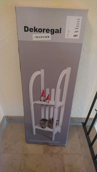 Regał dekoracyjny sanki święta