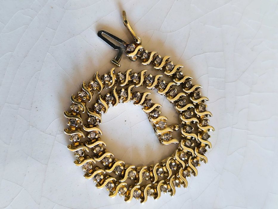 Bransoletka Tenisowa z diamentami 1,10 CT / certyfikat