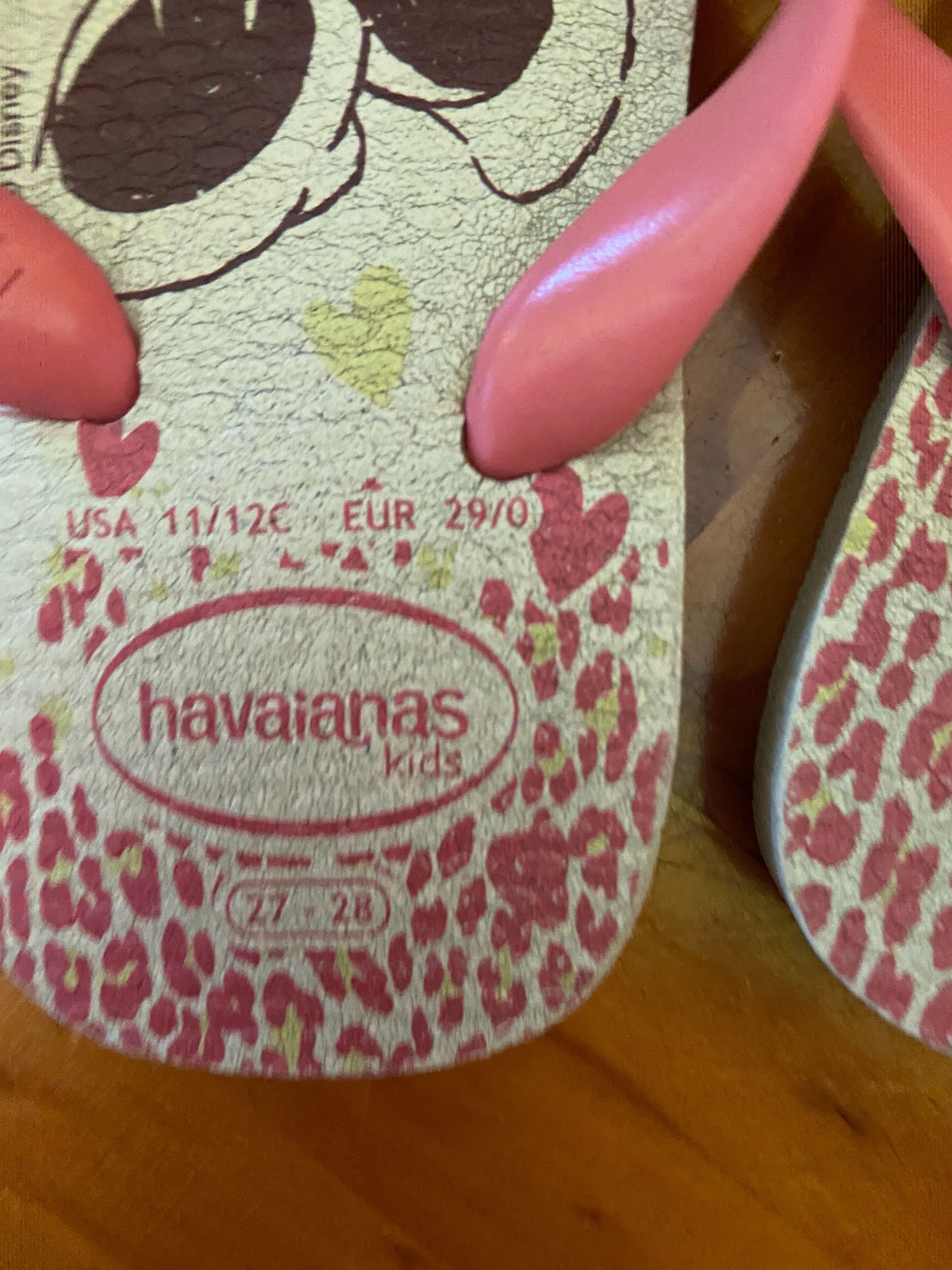 Havaianas chinelos  menina tamanho 27-28